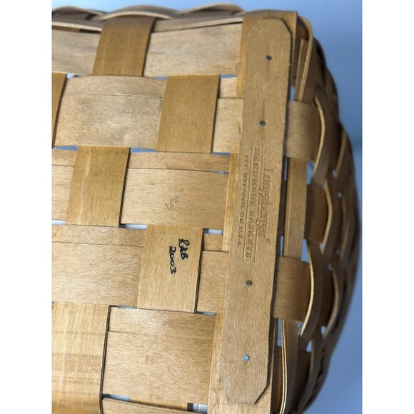 VTG 2001 Longaberger Catch All Basket w/ 5-Section Divider Protector Insert - Picture 9 of 9